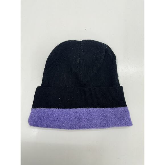 Barbie Girls Childrens Hat Black Purple Sparkly Beanie Pull On Knit VTG - Picture 2 of 9